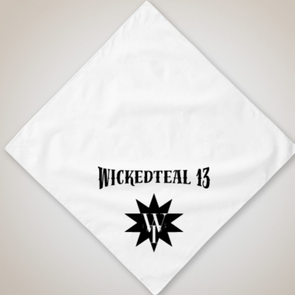 NWT WICKEDTEAL 13 WHITE BANDANAS